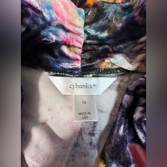 CJ Banks Multicolor Animal Print Top - Picture 6 of 6
